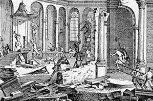 Destruction d'un temple