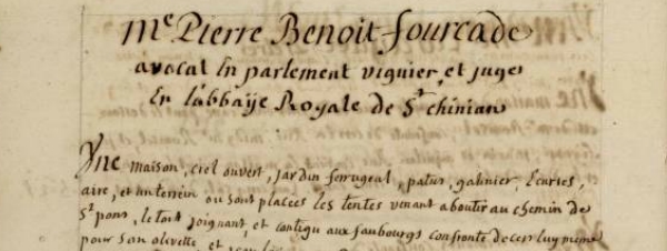 Compoix de Benot Fourcade,  Saint-Chinian