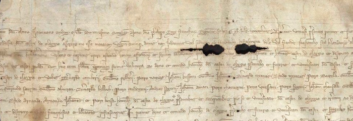 Charte de franchise et libert� de la communaut� d'Olargues