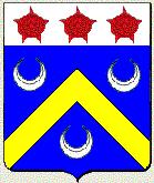 D'azur au chevron d'or, accompagn de trois croissants d'argent; au chef du mme,
 charg de trois roses de gueules. 
Jean-Baptiste Rietstap - Armorial gnral 2e Edition 1887, Tome II page 972. Robert Silvae  Armorial Gnral